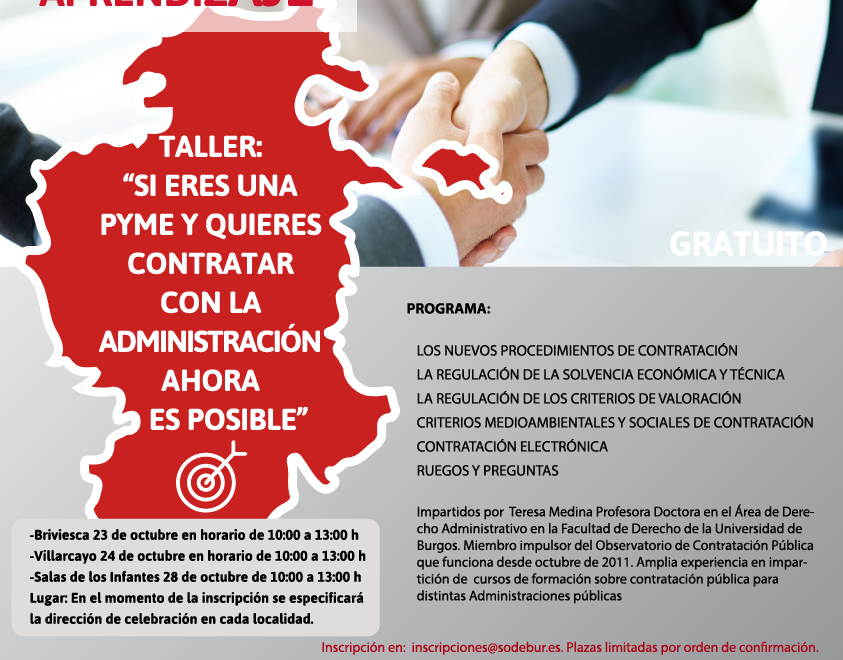 TALLER SI ERES UNA PYME Y QUIERES CONTRATAR CON LA ADMINISTRACIÓN AHORA ES POSIBLE