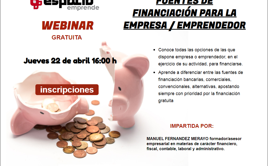 Webinar Fuentes de Financiación Espacio Emprende